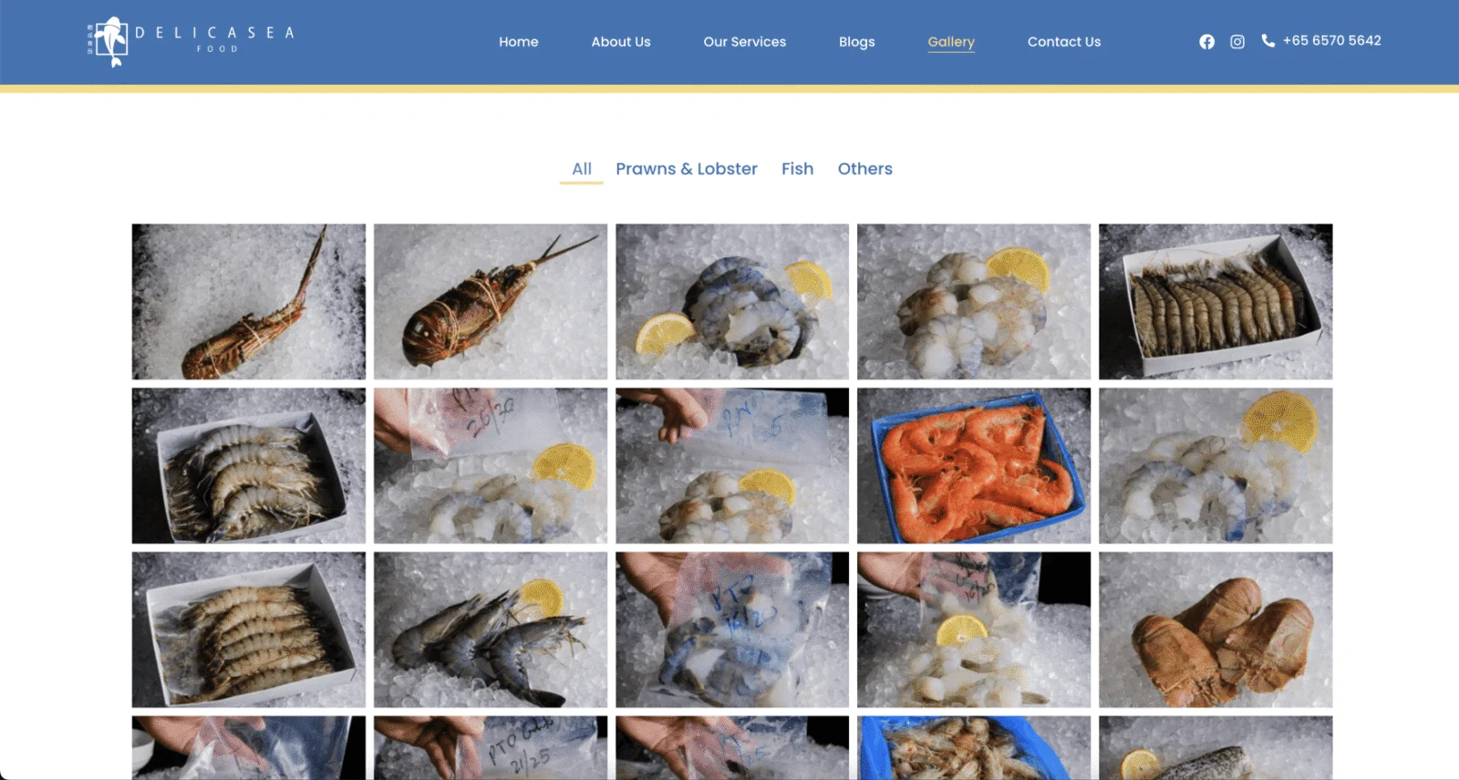 Delicasea Food website by SimplyGJ, screen 4
