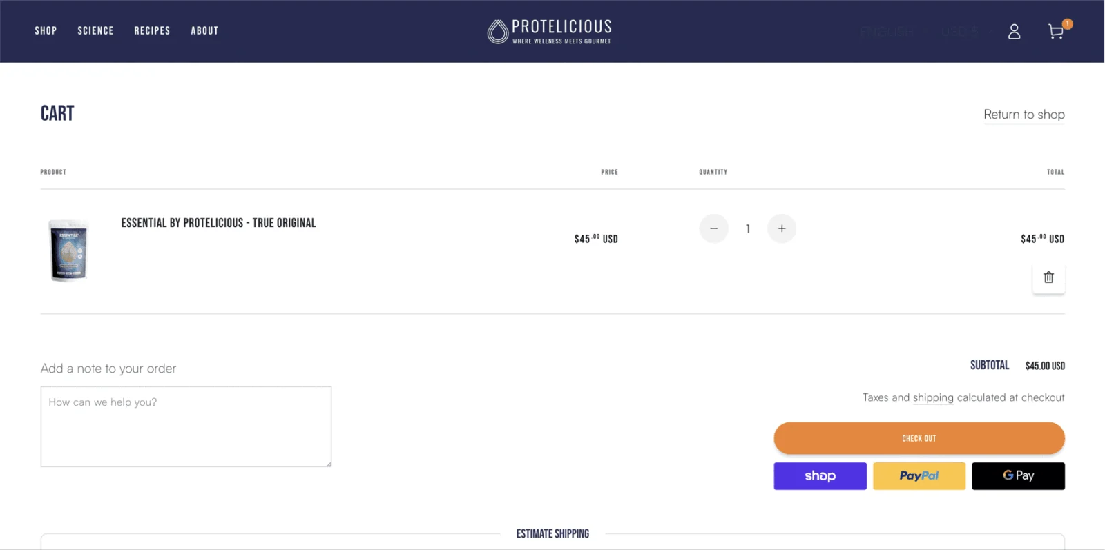 Protelicious website by SimplyGJ, screen 4
