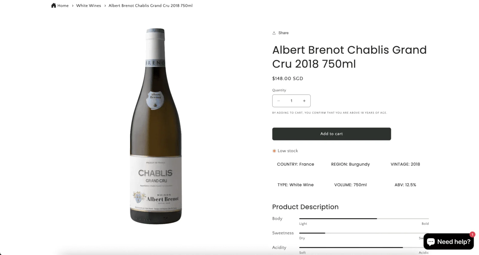 Delicate Wine website by SimplyGJ, screen 4