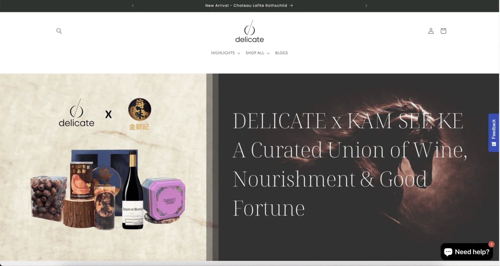 Delicate Wine website by SimplyGJ, screen 2